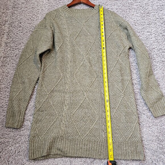Cable Knit Sweater Dress in green size small - Picture 5 of 10